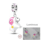 Sterling Silver 925 Luminous - Zodiac Sign Aries, Bracelet Pendant