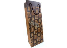 Nekupto Gift bag for bottle 15 x 40 cm Christmas gifts brown