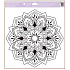 Adhesive foil for glass paints Mandala flower 30 x 33,5 cm