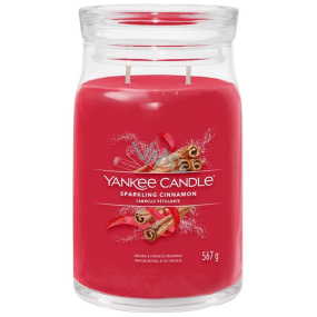 Yankee Candle Sparkling Cinnamon - Sparkling Cinnamon scented candle Signature large glass 2 wicks 567 g