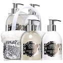Vivian Gray Christmas Silver liquid soap 500 ml + hand lotion 500 ml + pouch, cosmetic set for women