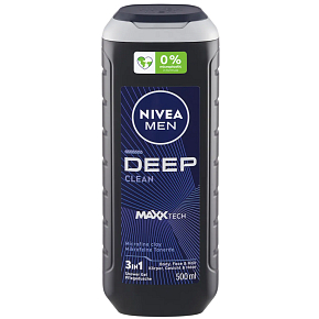 Nivea Men Deep Clean 3in1, shower gel, 500 ml