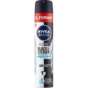 Nivea Men Black & White Invisible Fresh Men's Antiperspirant, 200 ml