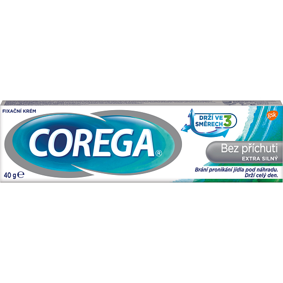 Corega Flavorless Extra Strong Fixative Cream, 40 g