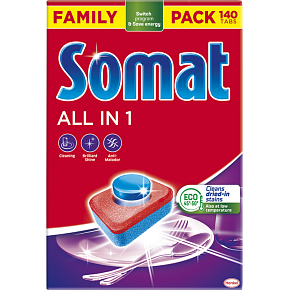 Somat dishwasher tablets All in 1, 140 pcs