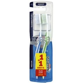 Aquafresh Clean & Flex medium toothbrush duopack