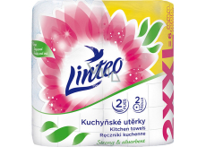 Linteo Satin XXL Kitchen Towels White 2-Ply 2× 30 m, 2 Pieces