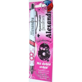Nekupto Numerology of the name of a ballpoint pen with the name Alexandra 1 piece