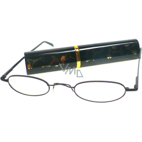Berkeley Cleopatra reading glasses +3.0 black in a glass case 1 piece M160