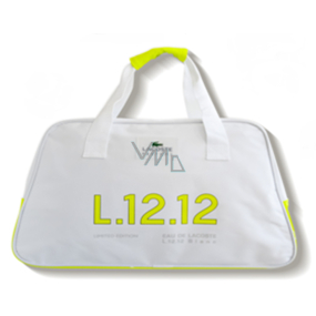 Lacoste Eau de Lacoste L.12.12 Yellow Limited Edition sports bag yellow stripe 48 x 18 x 30 cm