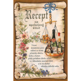 Nekupto Birthday card Recipe for a happy life