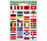 Arch Welcome to the football country stickers and tattoos flag flags 12 x 17 cm 1 piece