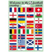 Arch Welcome to the football country stickers and tattoos flag flags 12 x 17 cm 1 piece