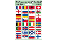 Arch Welcome to the football country stickers and tattoos flag flags 12 x 17 cm 1 piece
