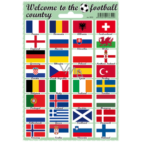 Arch Welcome to the football country stickers and tattoos flag flags 12 x 17 cm 1 piece