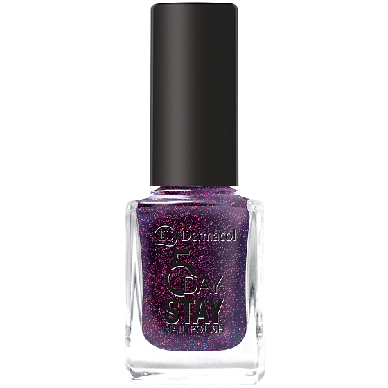 Dermacol 5 Day Stay Long-lasting nail polish 24 Royal Plum 11 ml