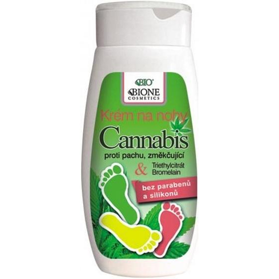 Bione Cosmetics Cannabis foot cream against odor, softening 250 ml