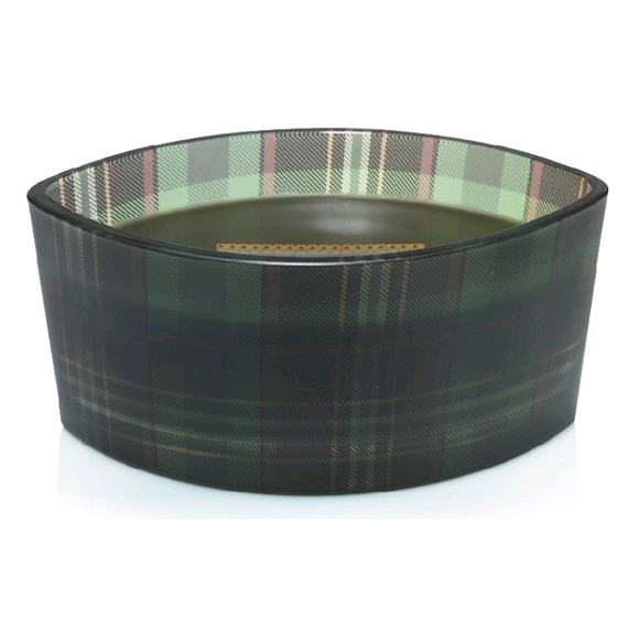 WoodWick Frasier Fir - Fraser fir scented candle with wooden wide wick and lid glass boat 453 Holiday limited 2018