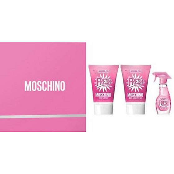 Moschino Fresh Couture Pink Eau de Toilette for Women 5 ml + shower gel 25 ml + body lotion 25 ml, gift set
