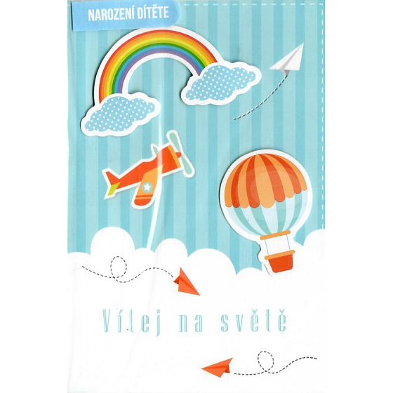 Nekupto Birthday card Welcome to the world 115 x 170 mm 3456 J