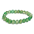 Agate green bracelet elastic natural stone, ball 8 mm / 16-17 cm, symbolizes the element of earth