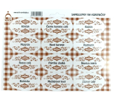 Arch Stickers for spices with brown ornament Clove 22 x 16 cm SK