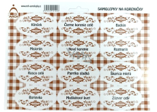 Arch Stickers for spices with brown ornament Clove 22 x 16 cm SK