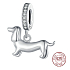Charm Sterling Silver 925 Dog - Dachshund, animal bracelet pendant