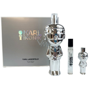 Karl Lagerfeld Ikonik Man Eau de Parfum 100 ml + Eau de Parfum 7.5 ml + Eau de Parfum 4.5 ml, gift set for men