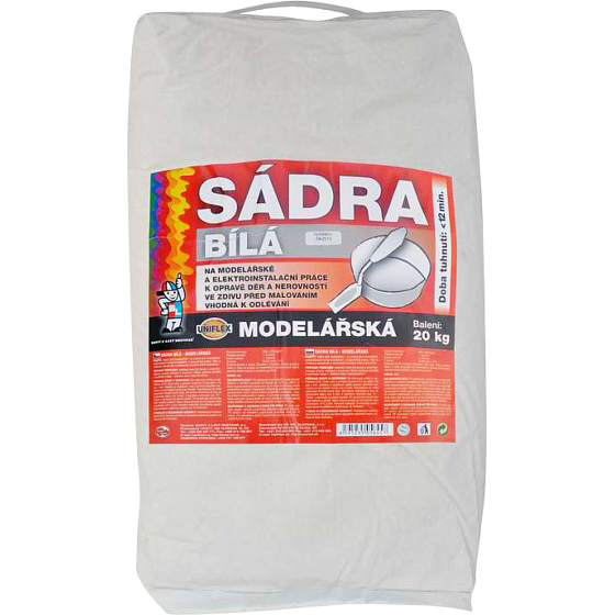 Uniflex white plaster, modeling, 20 kg
