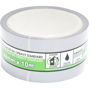 Mako Standard textile repair tape, silver, 48 mm × 10 m