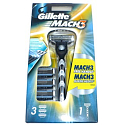 Gillette Mach3 movement + spare head 3 pieces, for men
