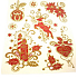 Window foil without glue red with gold glitter candles 42 x 30cm