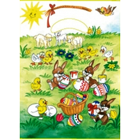 Angel Plastic bag 36 x 27.5 x 4 cm Bunnies with basket