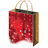 Anděl Gift paper bag 45.5 x 33 x 10.5 cm red, white snowflakes XL