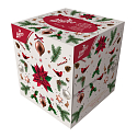 Linteo Paper handkerchiefs with balm 2 ply 80 pieces Cube red white