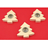Wooden tree candle holder 6 cm, 3 pieces (hole 1.5 cm)