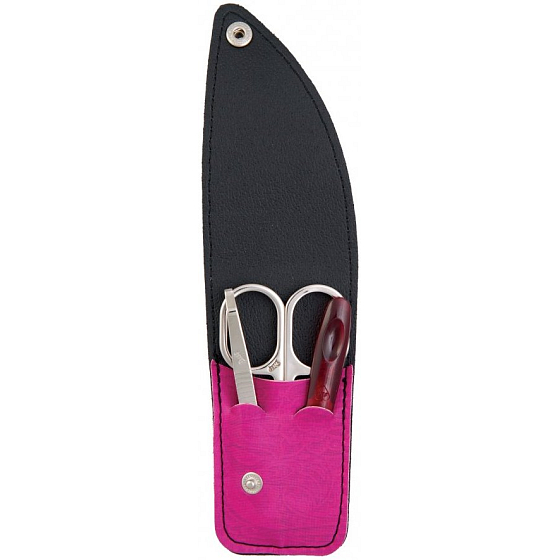 Dup Manicure Damascus Leatherette 3 Pieces Pink Pattern 230402-046