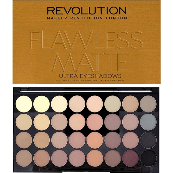 Makeup Revolution Ultra Eyeshadows Palette 32 Eyeshadow Flawless Matte 16 g