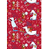 Ditipo Gift wrapping paper 70 x 200 cm Christmas red deer with baby girl