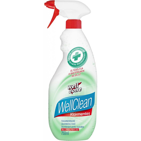 Well Done Well Clean universal disinfectant cleaner without chlorine spray 750 ml