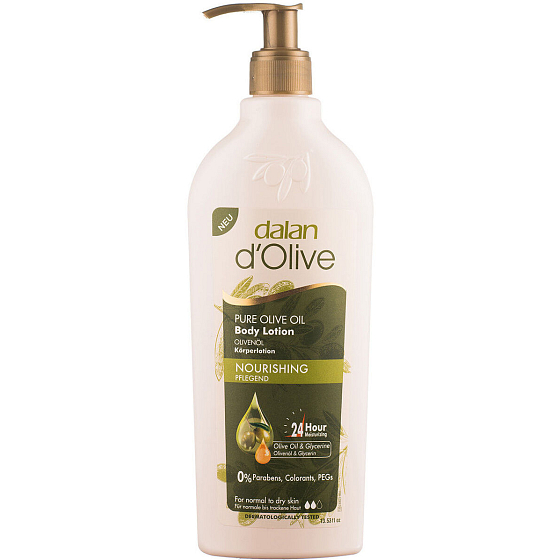 Dalan d´Olive Pure Olive Oil nourishing body lotion with olive oil dispenser 400 ml