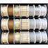 Nekupto Fabric Christmas ribbon Gold white stars 25 mm x 2.5 m