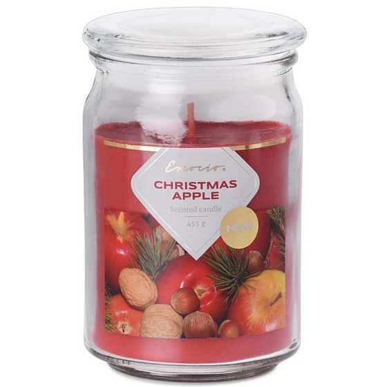Emocio Christmas Apple - Christmas Apple scented candle glass with glass lid 453 g 93 x 142 mm