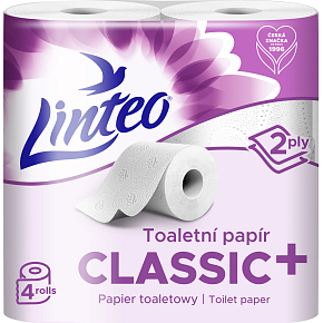 Linteo toilet paper 2-ply, 4 rolls, 17 m roll