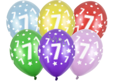 Ditipo Latex inflatable metal balloon No. 7 30 cm 1 piece different colours