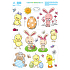 Arch Easter sticker, adhesive-free window film Chicken with a bow 33 x 24 cm