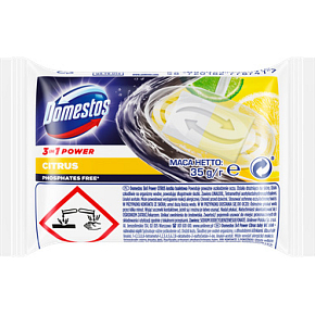 Domestos 3in1 Power Citrus Replacement Refill for WC Block, 35 g