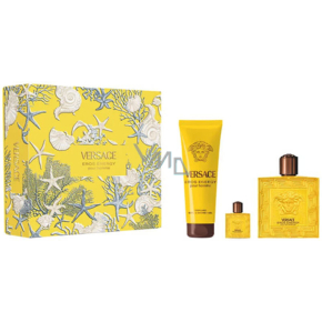 Versace Eros Energy Pour Homme Eau de Parfum 100 ml + Shower Gel 150 ml + Eau de Parfum 5 ml, Gift Set for Men