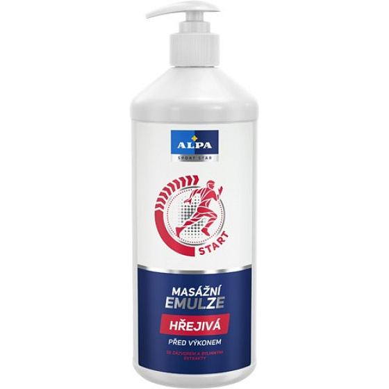 Alpa warming massage emulsion with ginger, 1000 ml